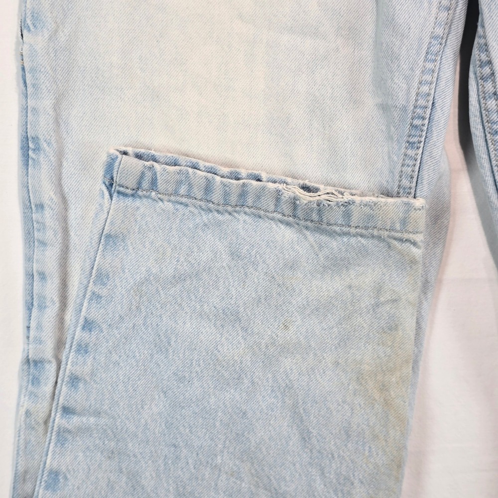 Bershka Carpenter Jeans Mens 30‎ Light Wash Denim Straight Leg Utility Pants - Picture 4 of 16